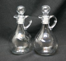 Vintage Anchor Hocking  Cruet Set W/ Stopper Clear 1960s In Excellent Condition