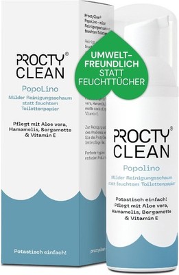 ProctyClean PopoLino - milder Reinigungsschaum statt feuchtem Toilettenpapier.