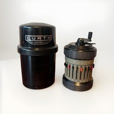 Curta Mechanical Calculator Type 2 No. 552361 Vintage With Case