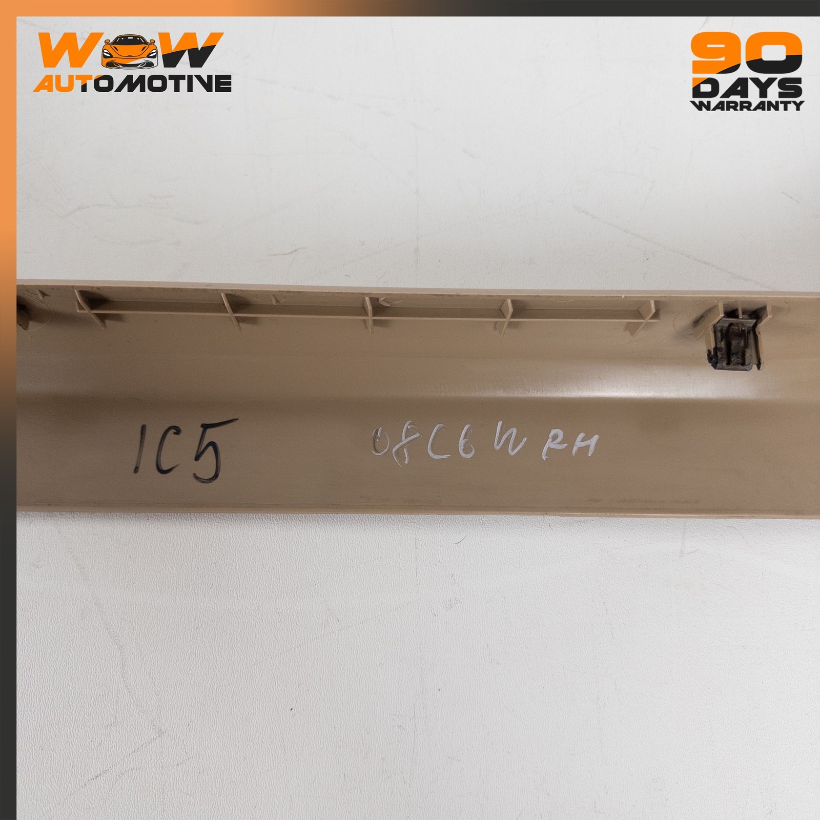 05-13 CHEVROLET CORVETTE C6 CADILLAC XLR FRONT RIGHT SILL PLATE TRIM BEIGE OEM