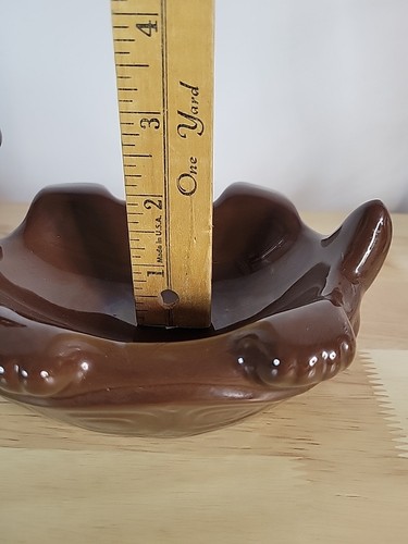 Turtle Pottery Bowl Trinket Dish Brown Soap Dish - Picture 18 of 19