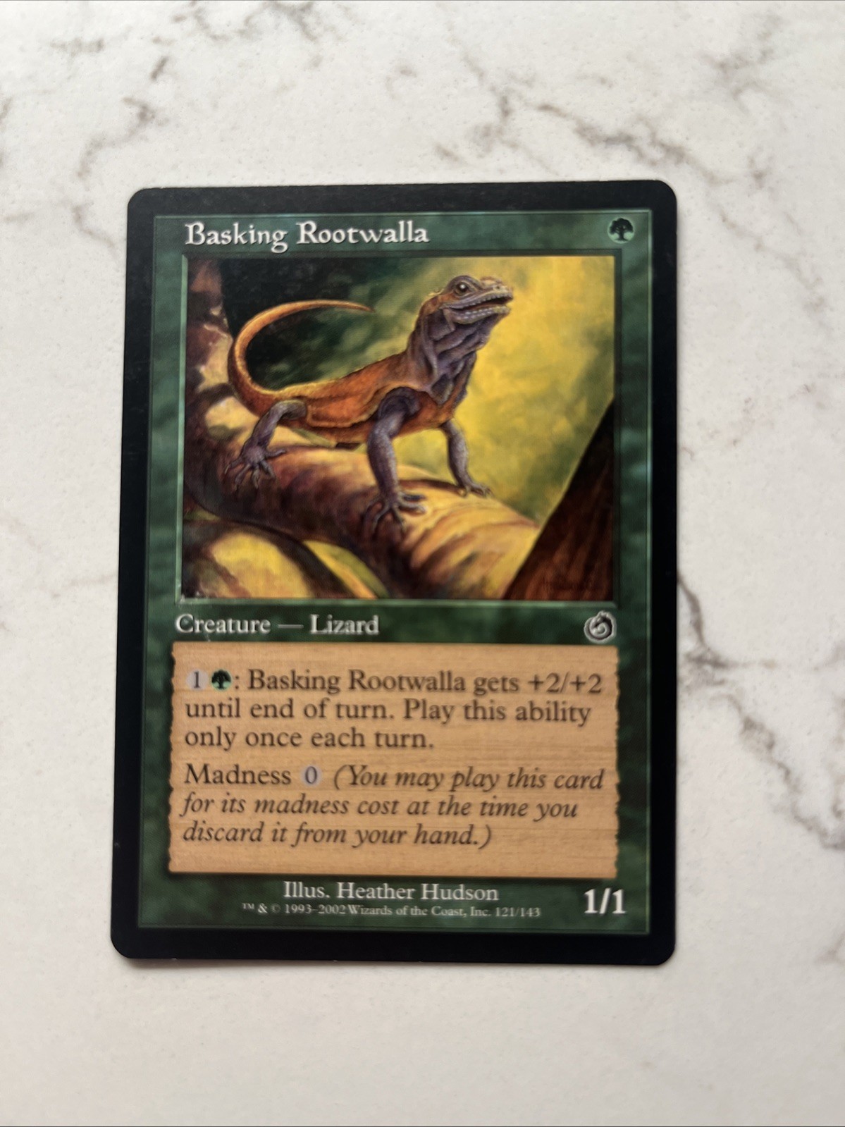 Magic the Gathering MTG Torment 2002 Card | Basking Rootwalla 121/143