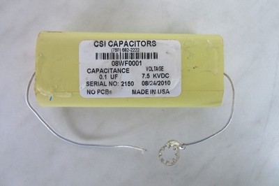 Hochspannungs Folien-Kondensator von CSI Capacitors 100nF  7,5kV DC gebraucht