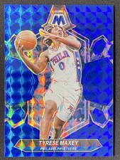 Tyrese Maxey 2023-24 Panini Mosaic Blue Mosaic Prizm /199 #79