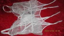ANN SUMMMERS UNDERWIRED WHITE BASQUE SUSPENDER 18 D-DD NWT 'THE DUCHESS DESIRE