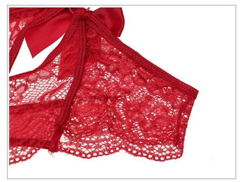 Women Sexy Lace Panties Briefs Underwear Lingerie Mid Rise G-String Bow Knickers - Picture 10 of 25
