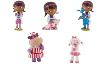Bullyland Doc McStuffins Hallie, Lammie, Stuffy, Disney`s verschiedene Figuren 