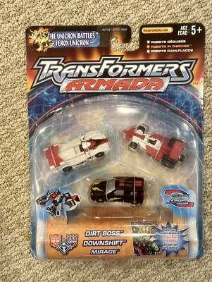 Transformers Armada Dirt Boss, Downshift, &amp; Mirage Mini-con 2002