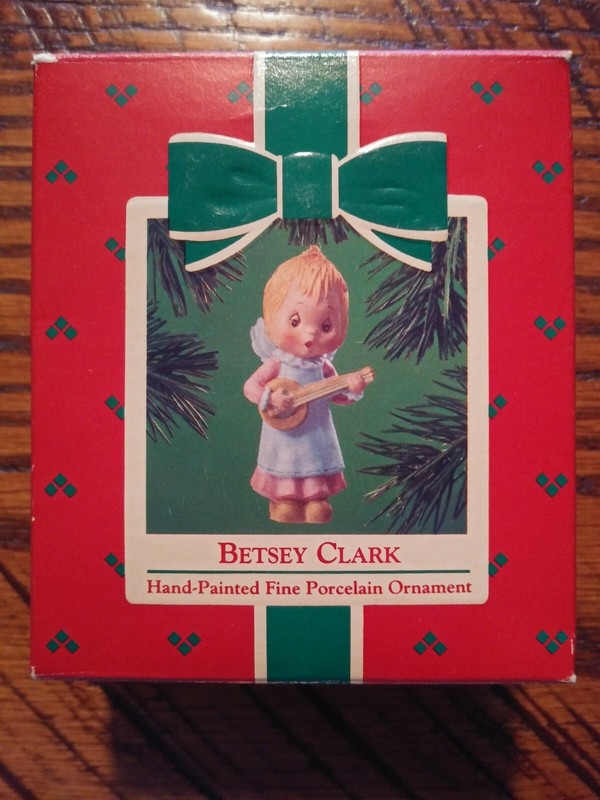 VINTAGE 1984 Betsey Clark Hallmark Keepsake Fine Porcelain Christmas Ornament 