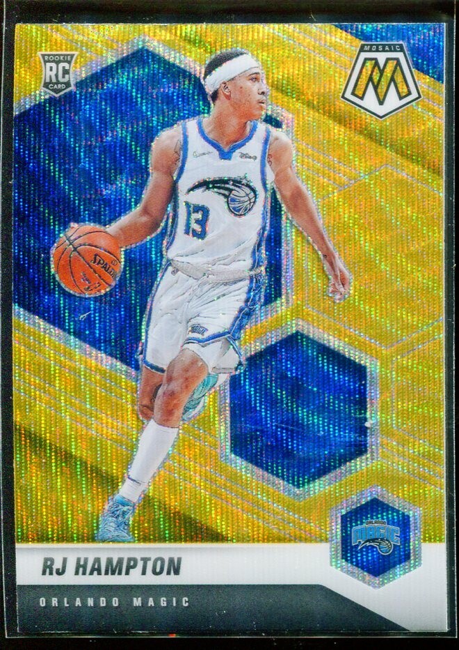 2020-21 Panini Mosaic Gold Wave Prizm RJ Hampton #233 Orlando Magic RC