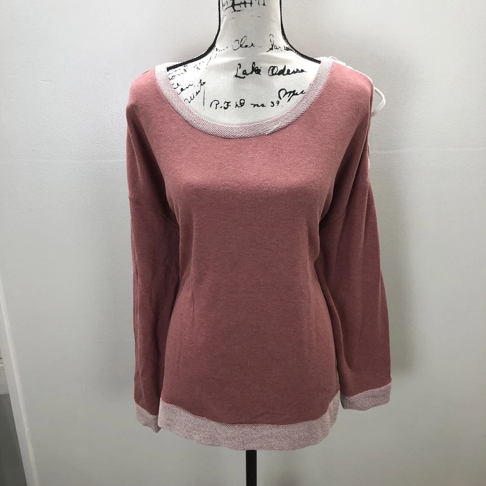 HARMONY BALANCE Round Neck Long Sleeve Red Blouse Top Women's Plus Size 2X - Image 2 of 4