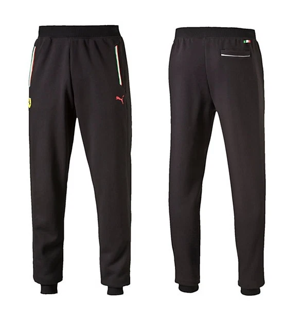 NWT Puma Ferrari SF logo Sport Lounge Sweatpants Running Pants Black | eBay