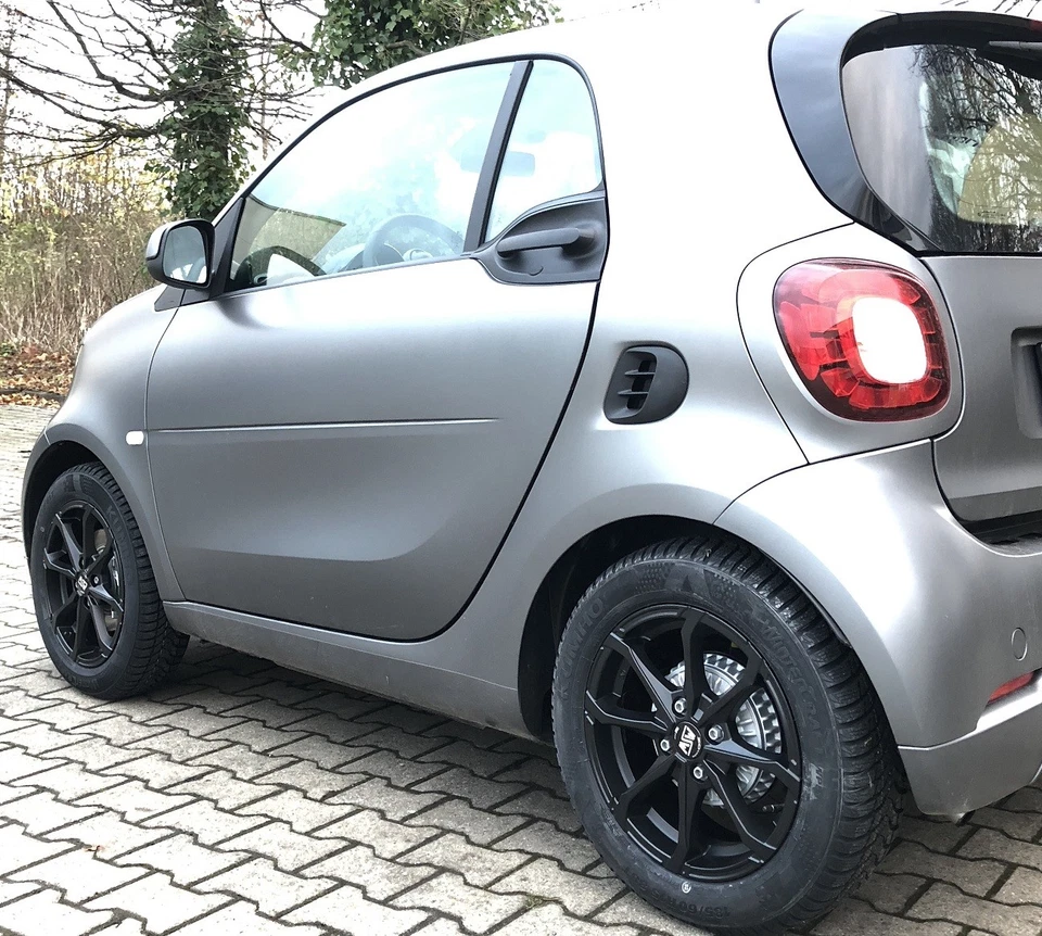 Winterräder schwarz smart 453 MSW X4 16 Zoll Alufelgen Winterreifen Michelin - Bild 2 von 4