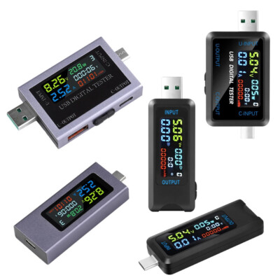USB/Type-C Multimeter Voltage Current Capacity Meter Voltmeter Digital Tester