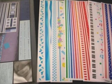 Creative Memories Lot Stickers, Winter, Earthtones, Blues, Neutrals, Gr Lengths