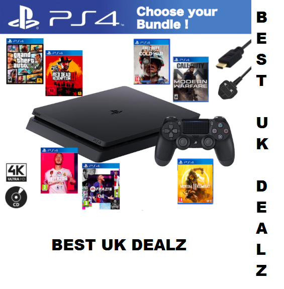 PLAYSTATION PS4 CHOOSE YOUR BUNDLE 500GB BLACK CONSOLE - Main Image