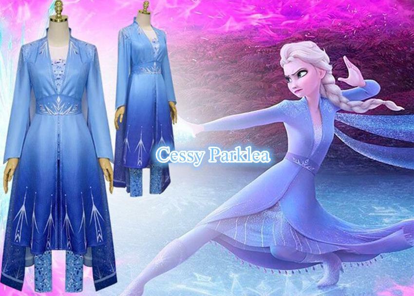 W-M3-1 Adults Teenagers Deluxe Frozen 2 Snow Queen Elsa Costume | eBay
