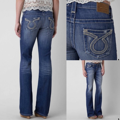 Big Star Jeans Low Rise Liv Distressed 