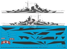 Peddinghaus 1/350 Tirpitz Battleship Markings w/Hull Camo Norway 1944 WWII 3586