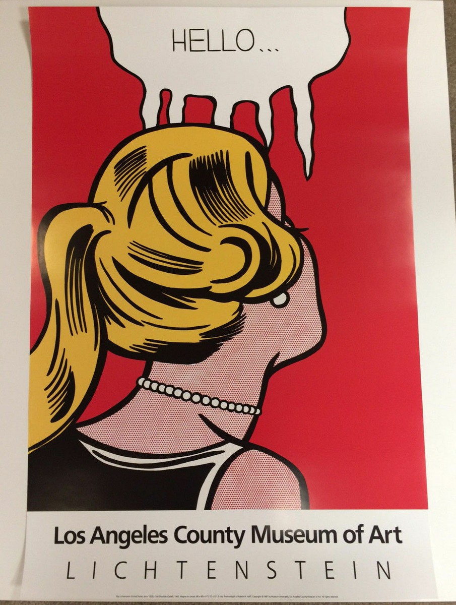Hello Cold Shoulder by Roy Lichtenstein Original 1987 LA County