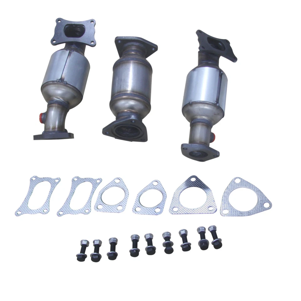 All 3 Manifold Catalytic Converter Set Fit 09~2015 Honda Pilot 3.5L R&L Rear Foto 2 de 4