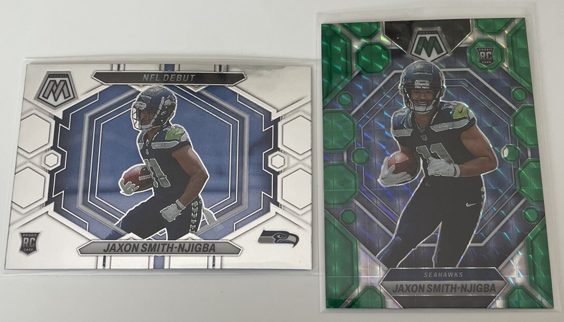 2023 Panini Mosaic - Rookies Green Mosaic Prizm #331 Jaxon Smith-Njigba (RC)