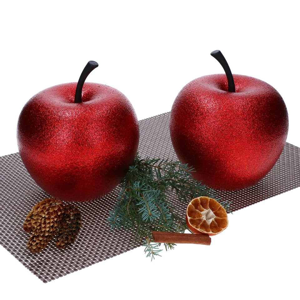 Pottery Pots 2x Apfel Kupfer rot Größe XS glitzer Fiberglas Deko Haus Garten - Bild 4 von 4