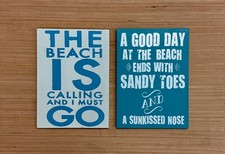 Funny Beach/Coastal Sign Wall Decor Set of 2 - Brand NEW