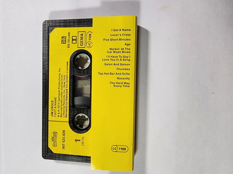 Jim Croce I Got A Name (Cassette) VG+ CS1 - Image 2 of 2