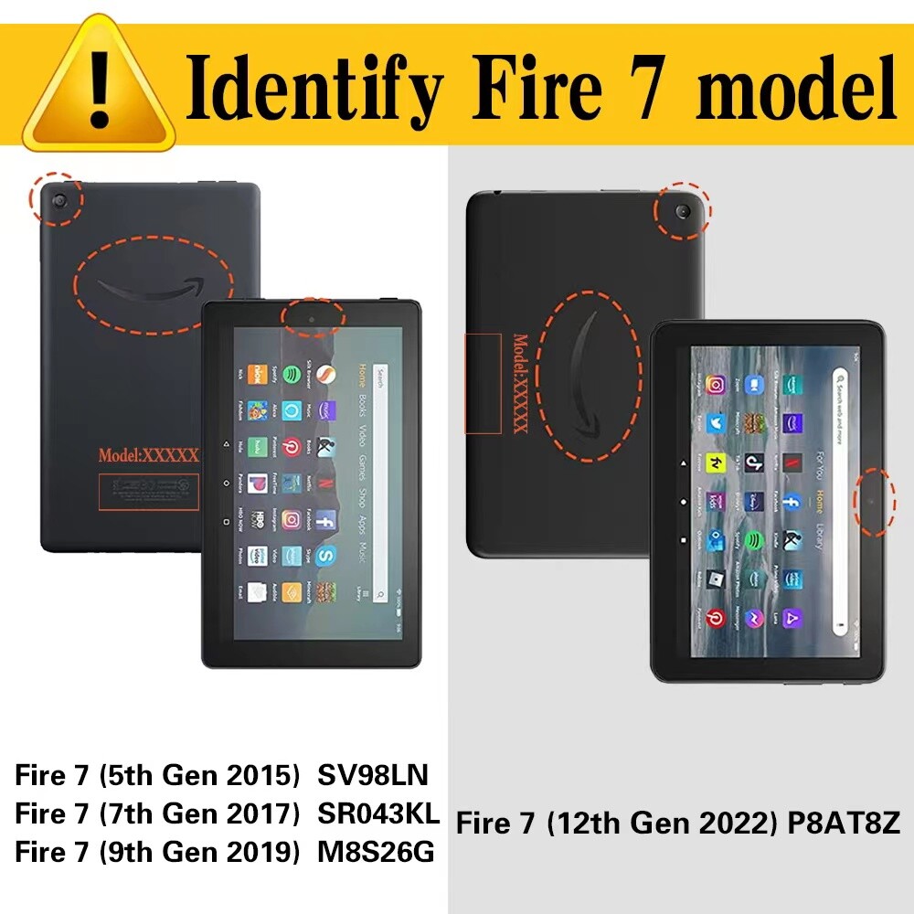 Custodia Supporto In Pelle 26 Lettere Per Amazon Kindle Fire