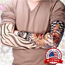 Brazo Tatuajes Temporales Falsas Mangas De Tatuaje Unisex Fake Tatoo Sleeves NEW
