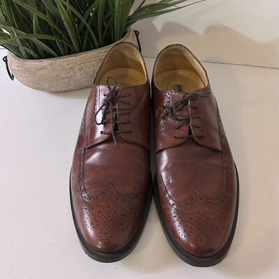 Johnston & Murphy Collection Men\'s Tan Brogue Oxfords made in Italy s-l400.jpg main image 3