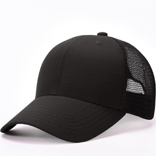Gorra de béisbol de malla de camionero ajustable en blanco lisa hip hop para hombre - Imagen 12 de 15