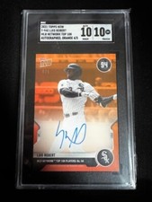 2021 Topps Now Luis Robert Auto Orange /5 SGC 10 Auto 10