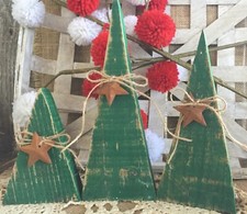 Rustic Wood CHRISTMAS TREES Farmhouse Country Handcrafted Primitive Home Decor