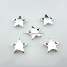 50pcs Tibetan Silver star Connector Spacer Beads 11x10mm DIY Jewelry Making
