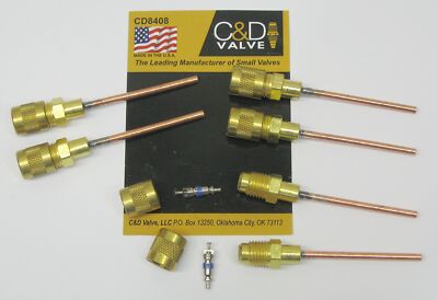 C&D Copper Tube Access Valve 1/8'' CD8408 Package of 6