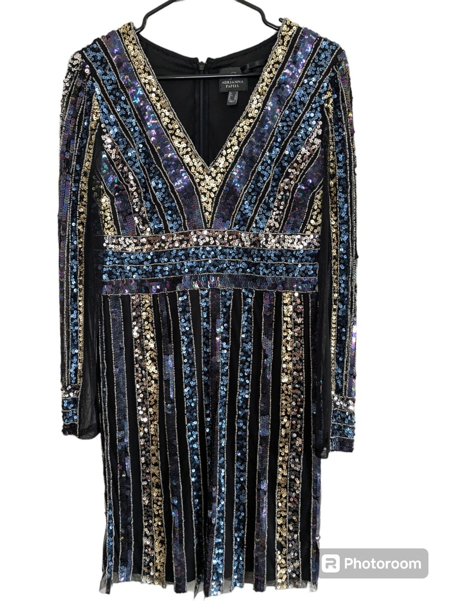 blue dress for baby girl Adrianna Papell 12255150 - Short Ottoman A-Line Dress main image 0