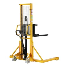 APOLLOLIFT Manual Lift Stacker 1100lb/2200lb Hydraulic Hand Straddle Stacker 63"