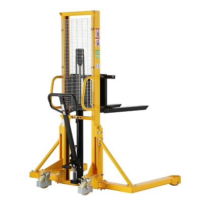 APOLLOLIFT Manual Lift Stacker 1100lb/2200lb Hydraulic Hand Straddle Stacker 63''