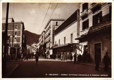  Corso Vittorio Emanuele E Cinema Impero Salerno Italy Postcard