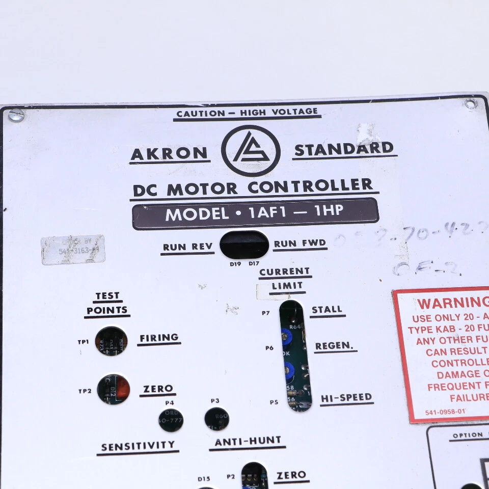CONTROLADOR DE MOTOR DC ESTÁNDAR AKRON 1AF1-1HP DC Foto 2 de 4