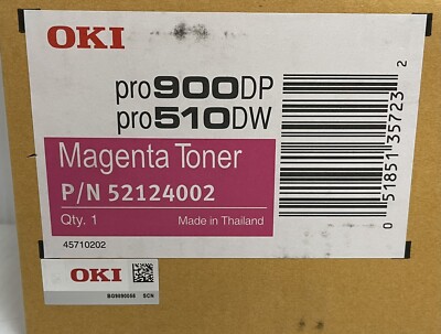 OKI Okidata Pro 900DP / 510DW Magenta Toner Cartridge 52124002 Genuine OEM