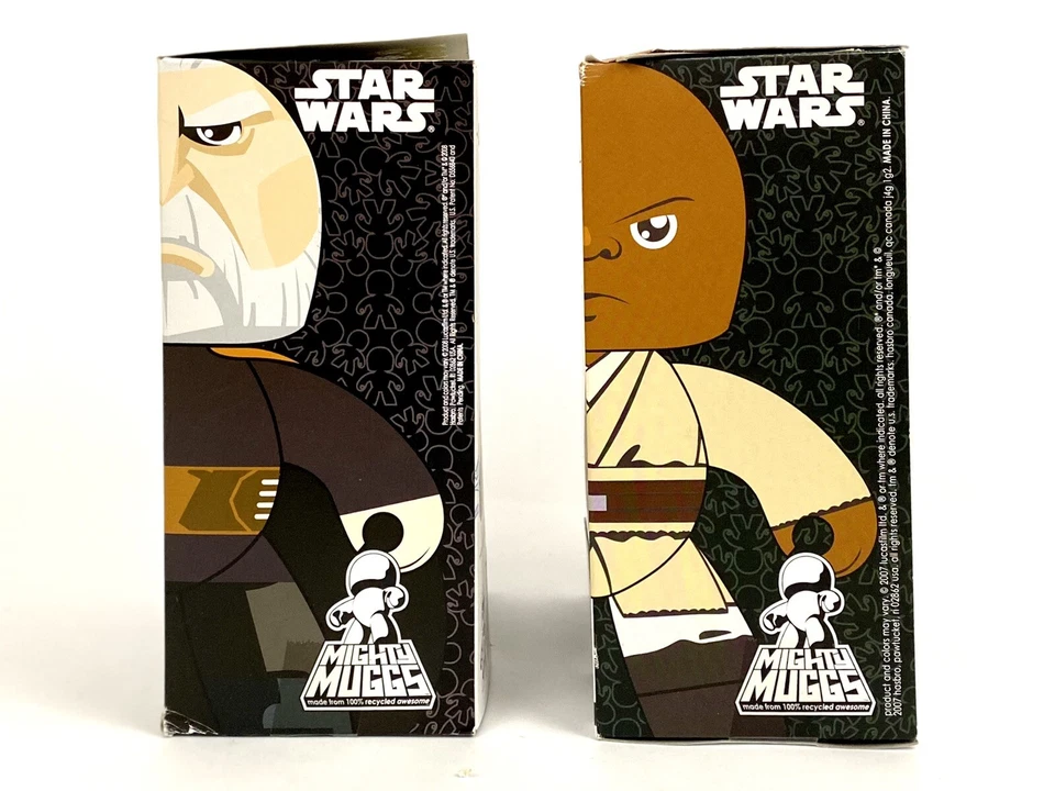 Figuras de acción Hasbro Star Wars Mighty Muggs Mace Windu y Count Dooku en caja Foto 4 de 4