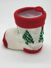 Vintage See's Candies Boot Knit Christmas Ornament