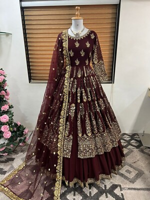 DESIGNER TOP LEHENGA CHOLI INDIAN BOLLYWOOD WEDDING PARTY PAKISTANI  READYMADE | eBay