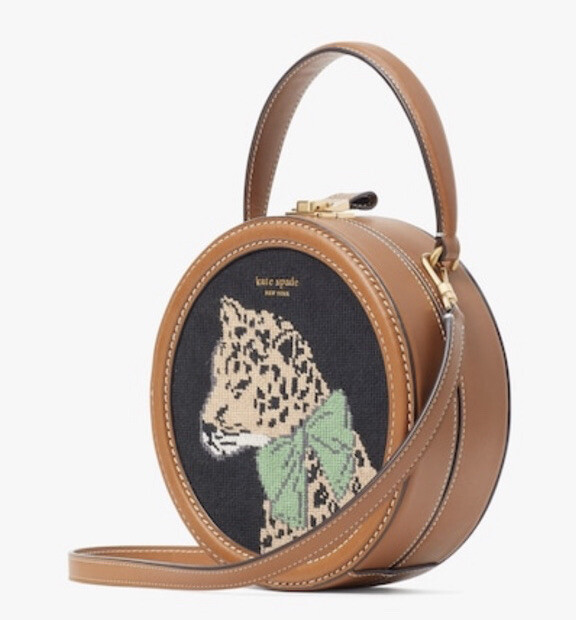 NWT Kate Spade Lucy Leopard Needlepoint Crossbody image 3