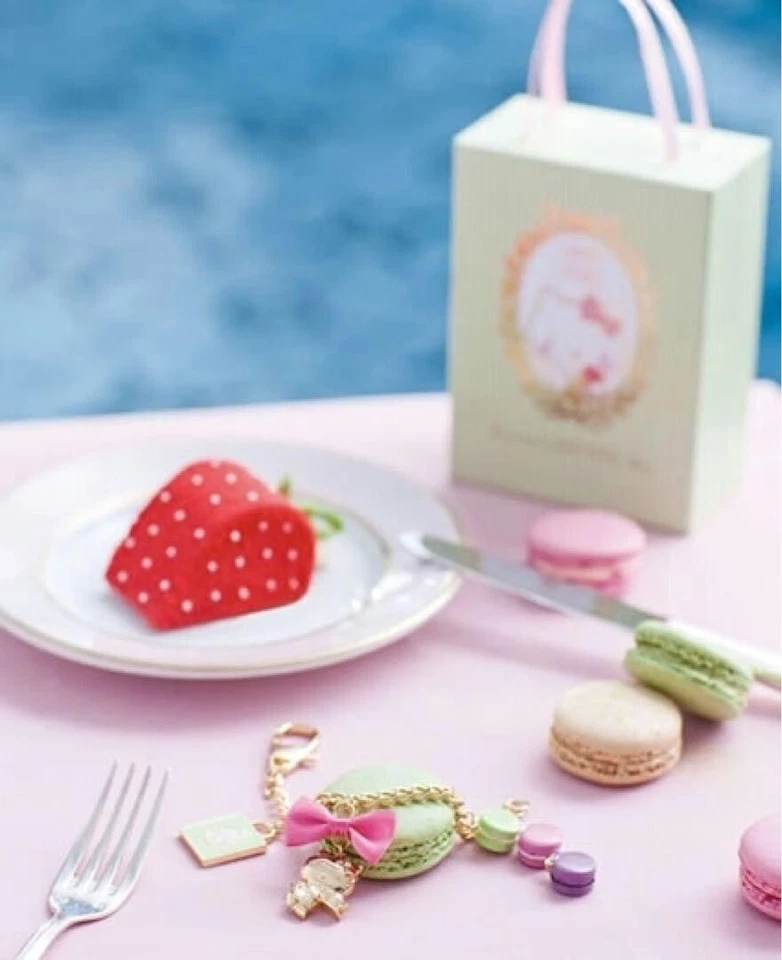 Laduree Paris Hello Kitty Macaron Bolso Dije Caja Conjunto Llavero Limitado Raro #862 Foto 2 de 4