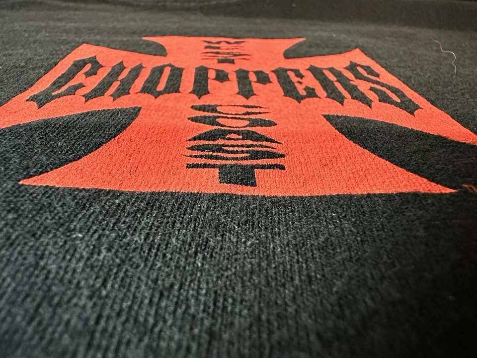 Camiseta Red Anvil Bar Y2K West Coast Choppers Negra y Roja Para Hombre LG Excelente Foto 3 de 4