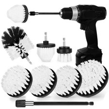 Drill Brush Attachment Set, 7 Pack 1/4in Power Scrubber Brush + Extend Long R...